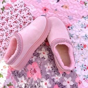 Women's Fleece Lined Short Ankle Mini Boots Anti-Slip Slippers